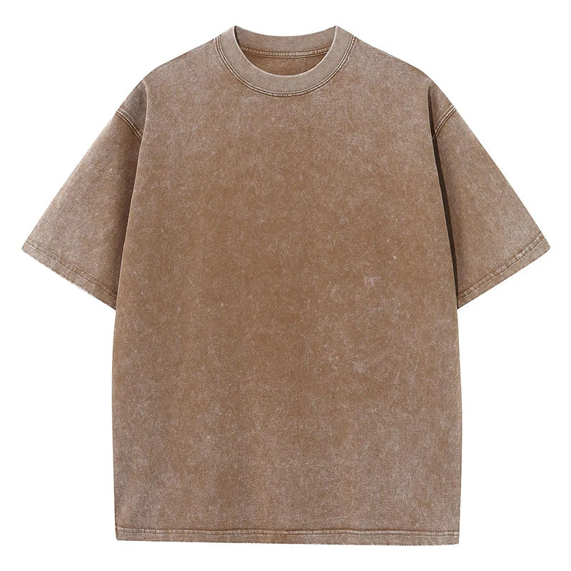 "Tee-shirt basic délavé Retro" Homme