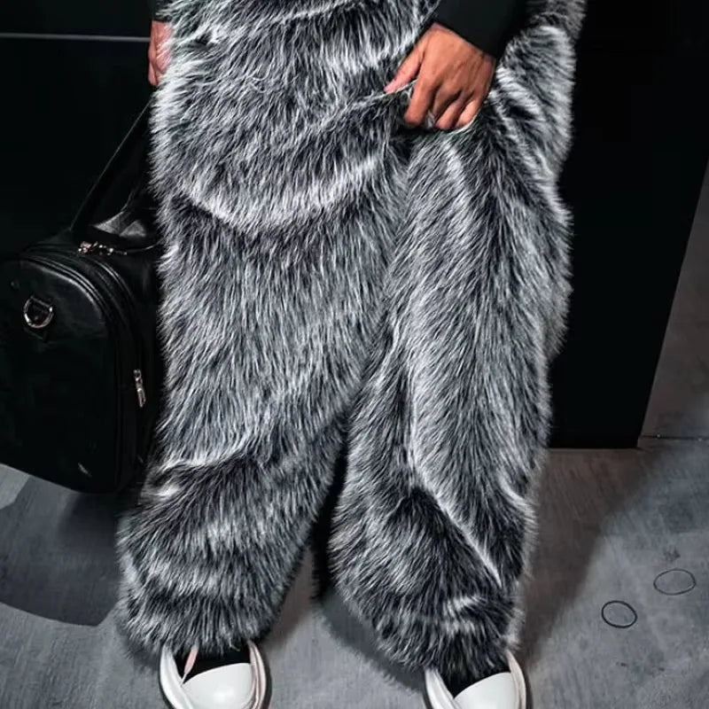 "Plush Fluffy Pants Oversize"