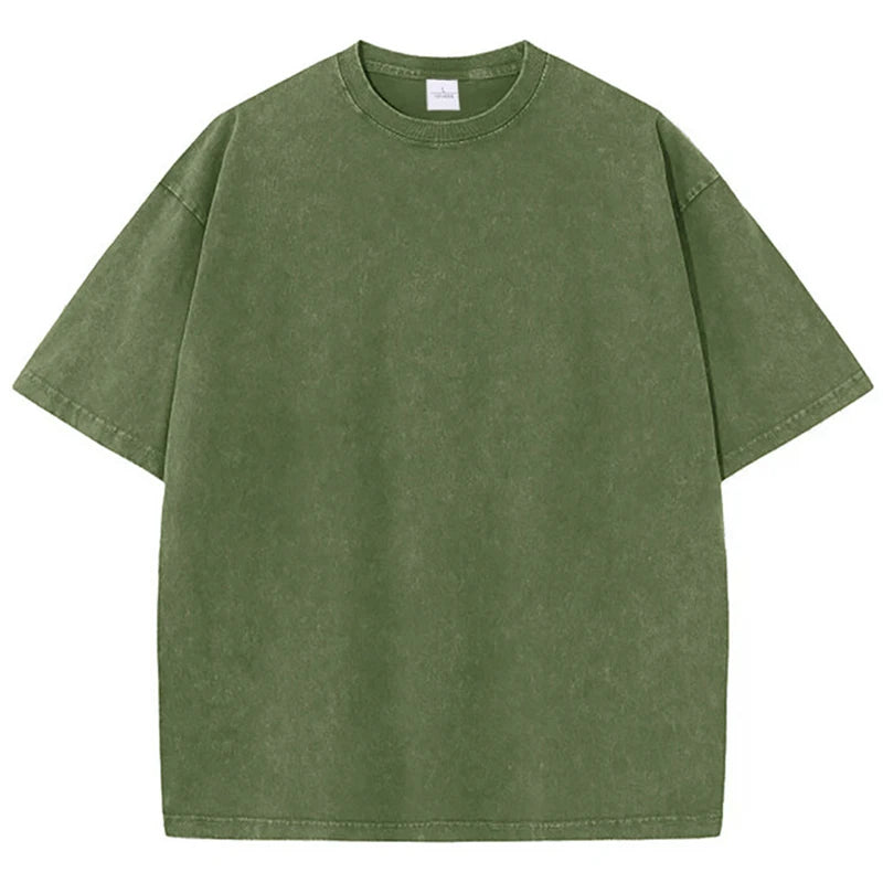 "Tee-shirt basic délavé Retro" Homme