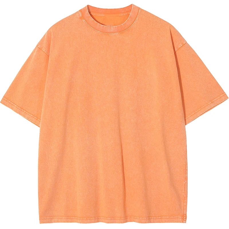 "Tee-shirt basic délavé Retro" Homme